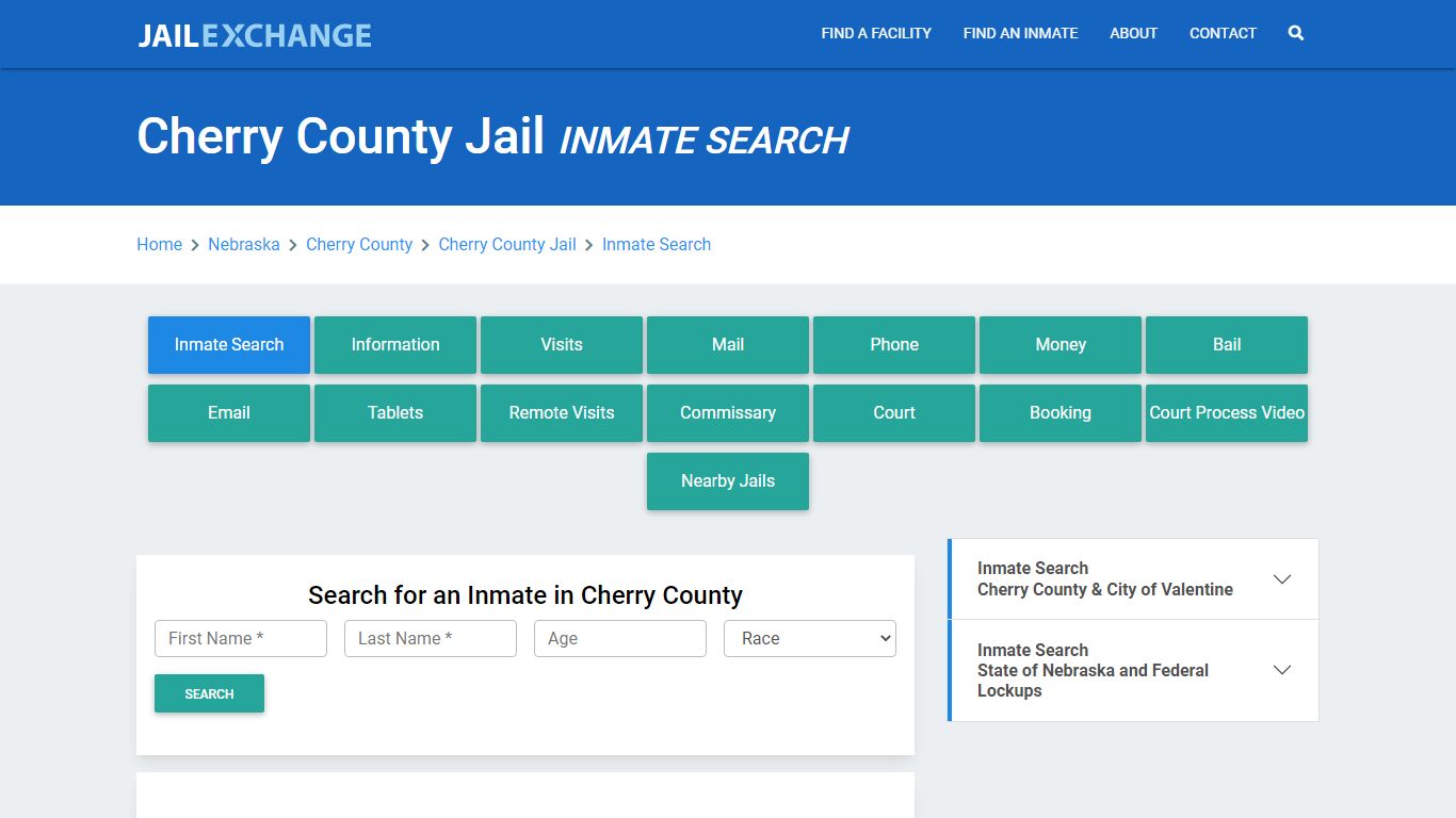 Cherry County Jail, NE Inmate Search: Roster & Mugshots