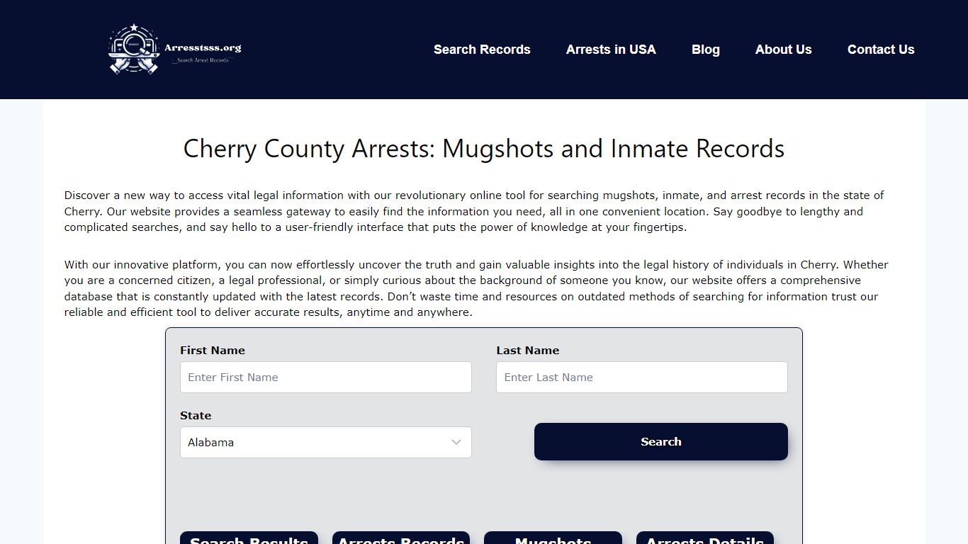 Cherry County Arrests: Mugshots and Inmate Records